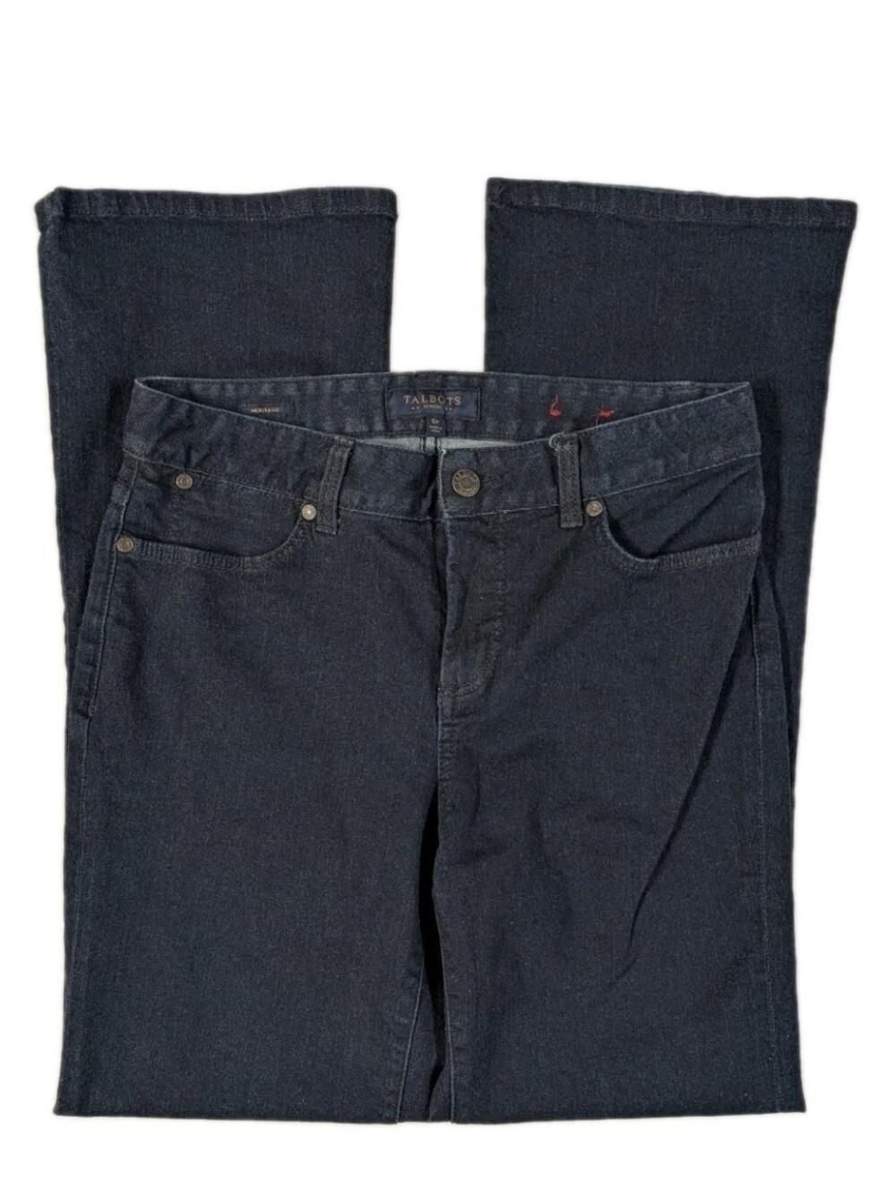 Talbots Petites Heritage Jeans Womens Size 6P Dark Wash Stretch Denim Straight